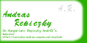 andras repiczky business card